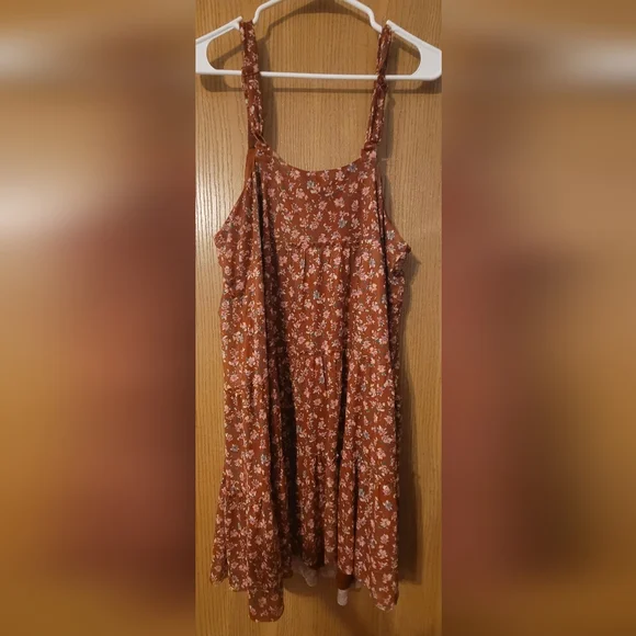 Juniors' Love, Fire Tiered Mesh Babydoll Mini Dress - Picture 7 of 7